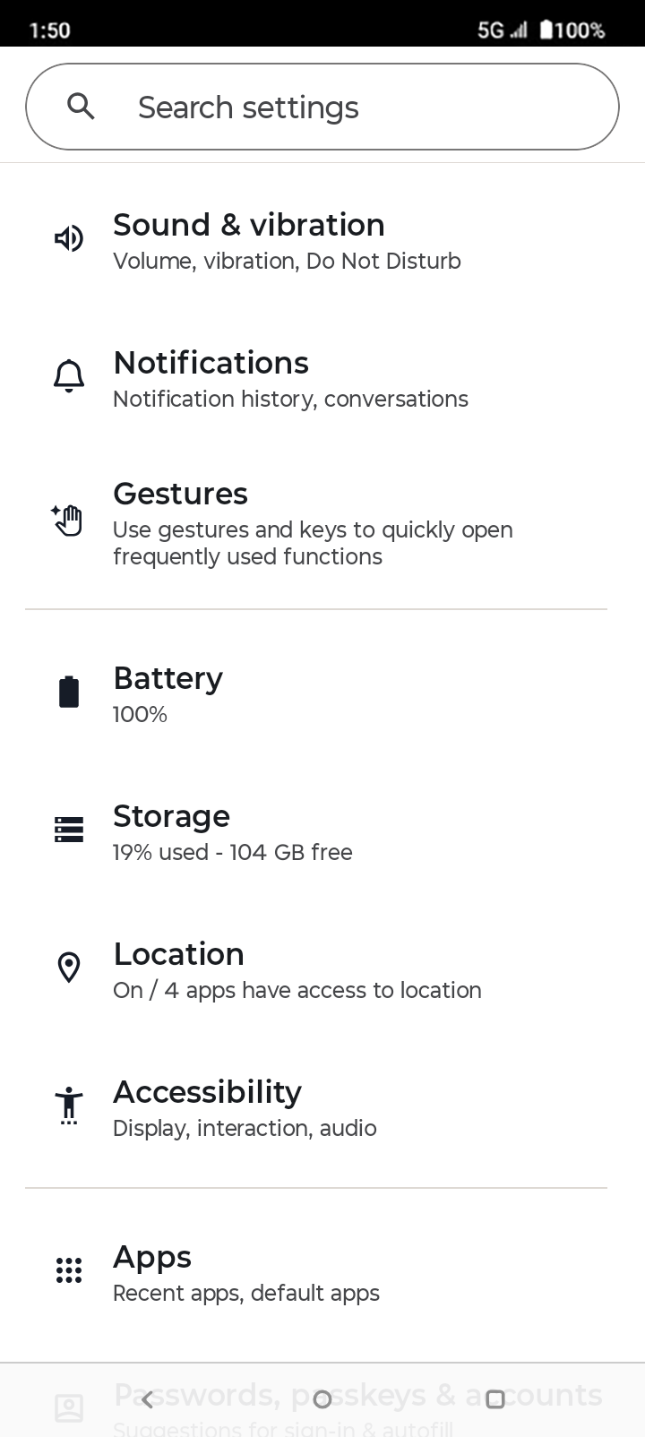 From the Settings app, scroll to and tap Apps.