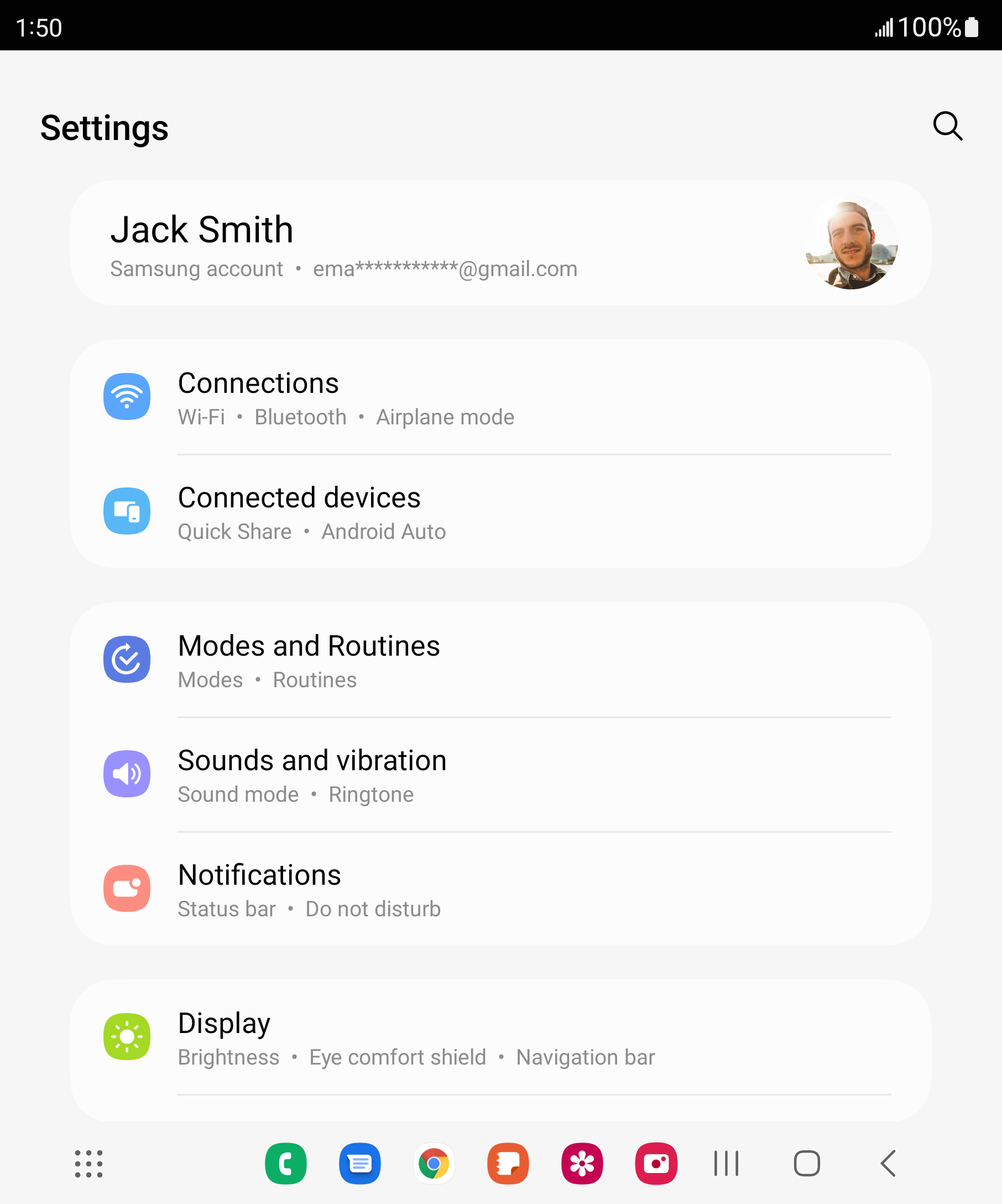 En la aplicación Settings, toca Apps.