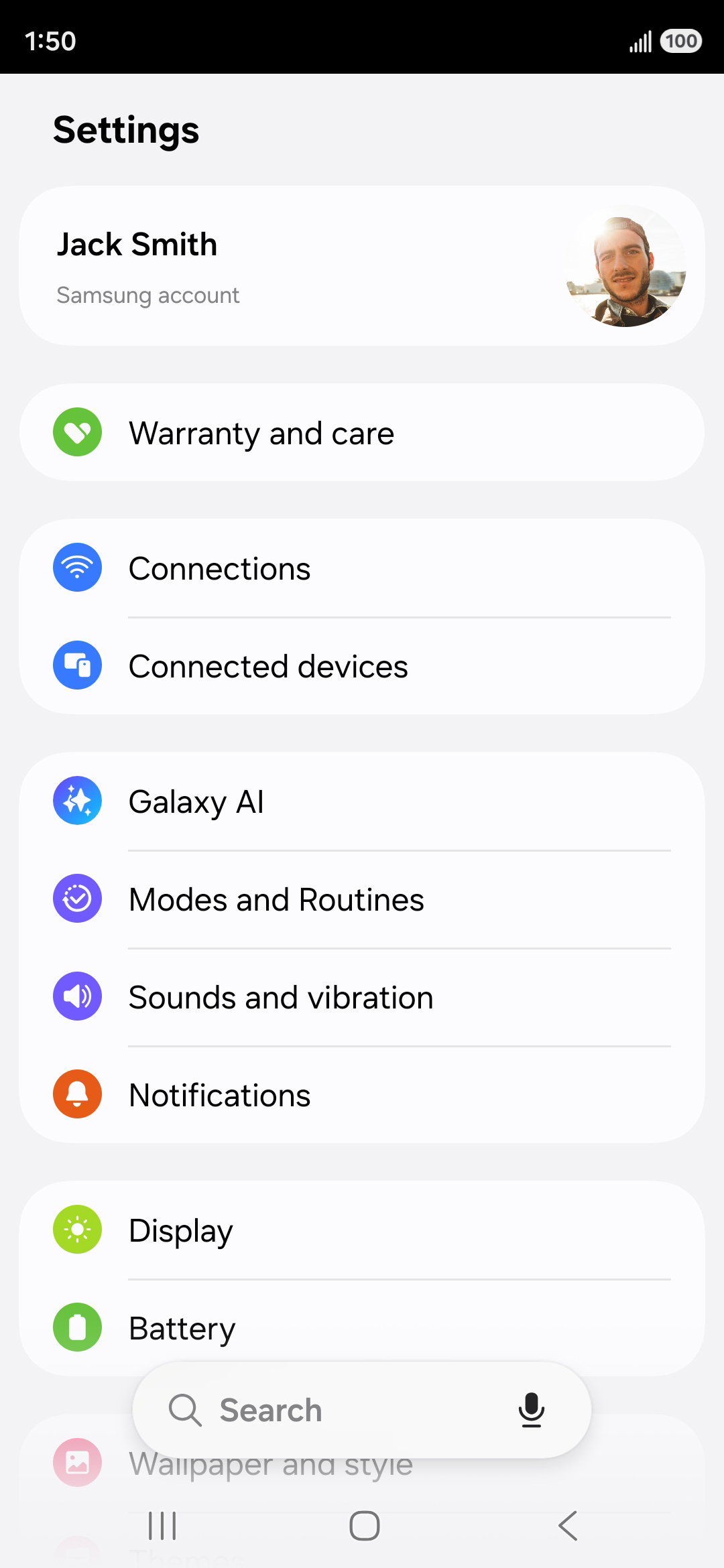 En la aplicación Settings, toca Apps.